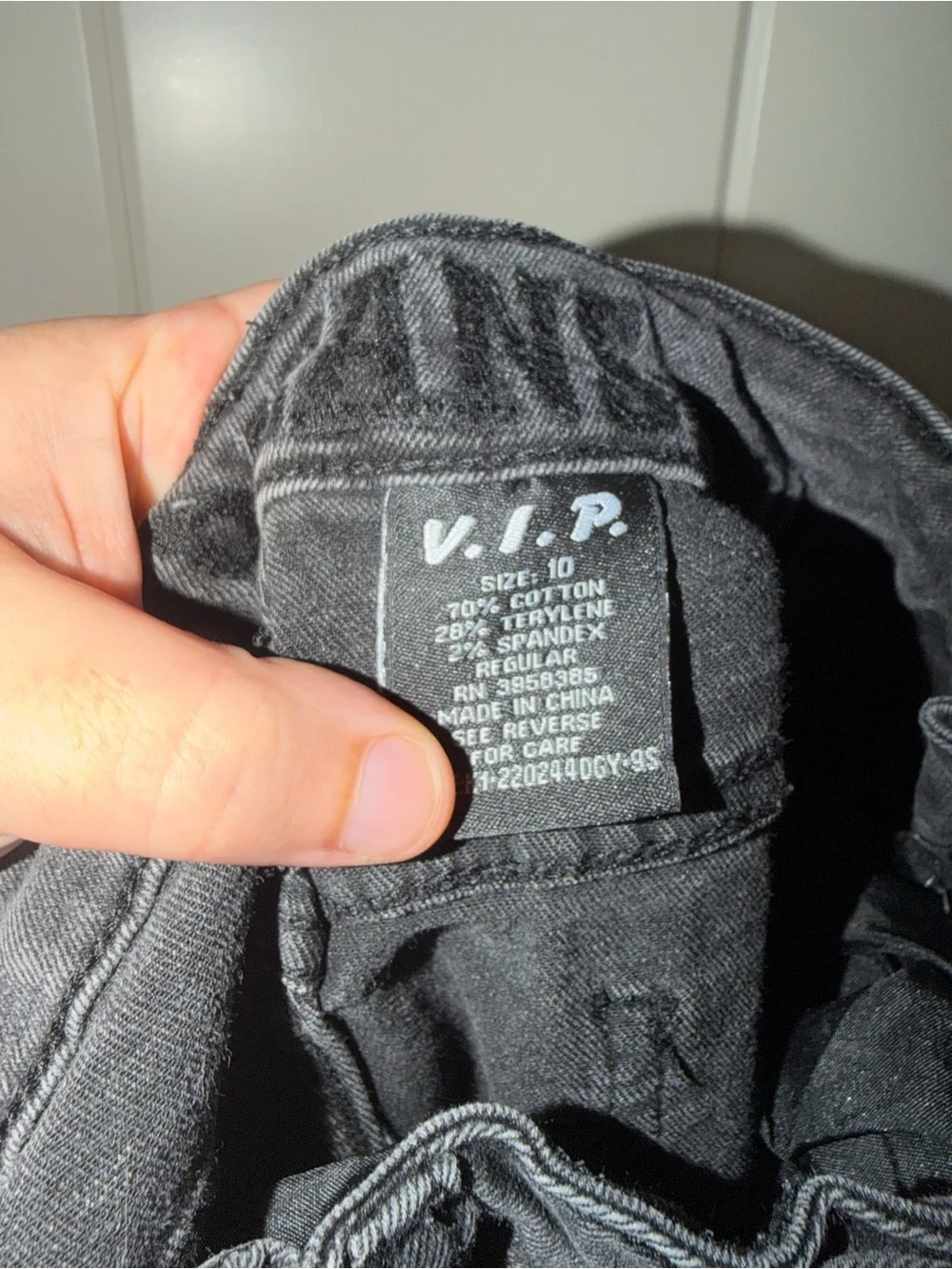 V.I.P. Girls Size 10 Vintage Y2K Black Cargo Jeans Multi Pocket Flare